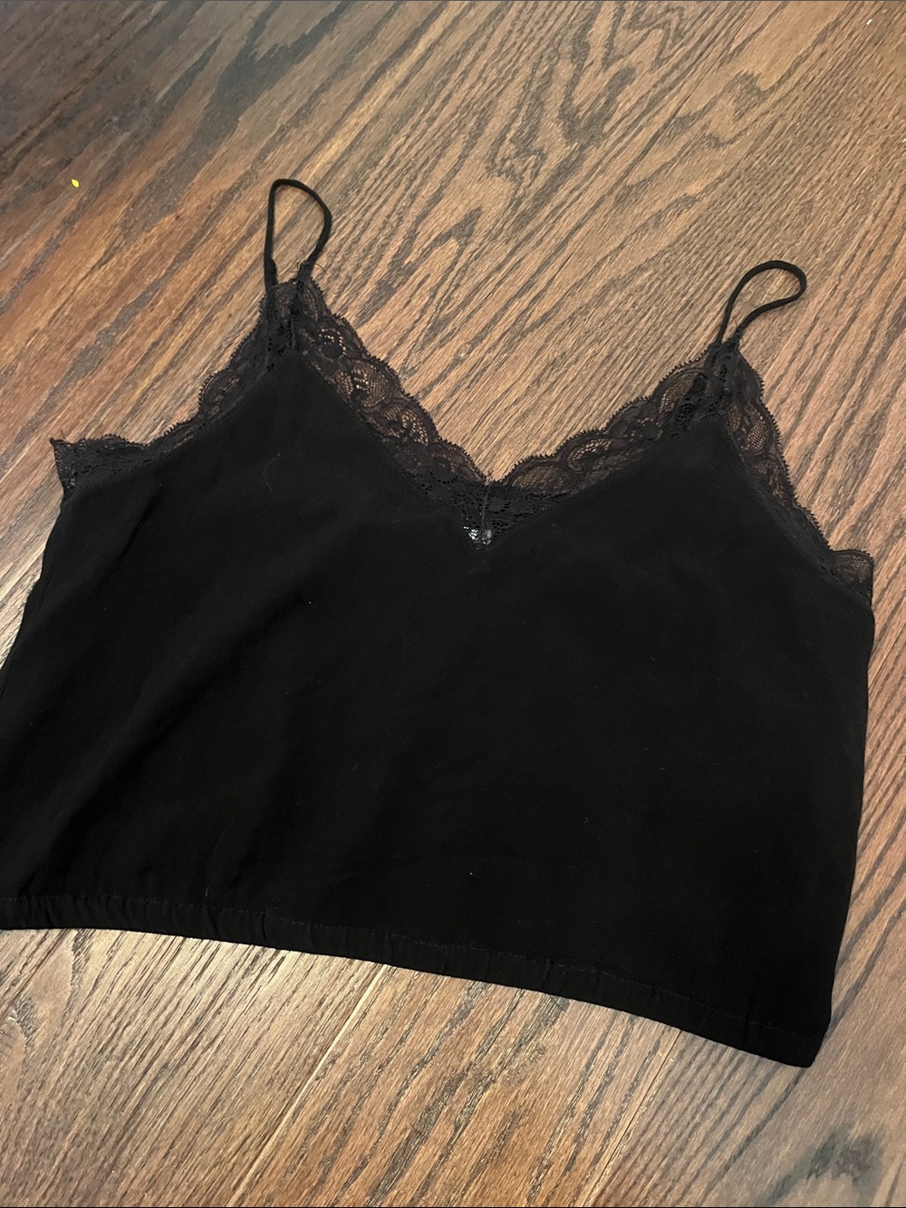 Wilfred Black Lace-Trim Cami